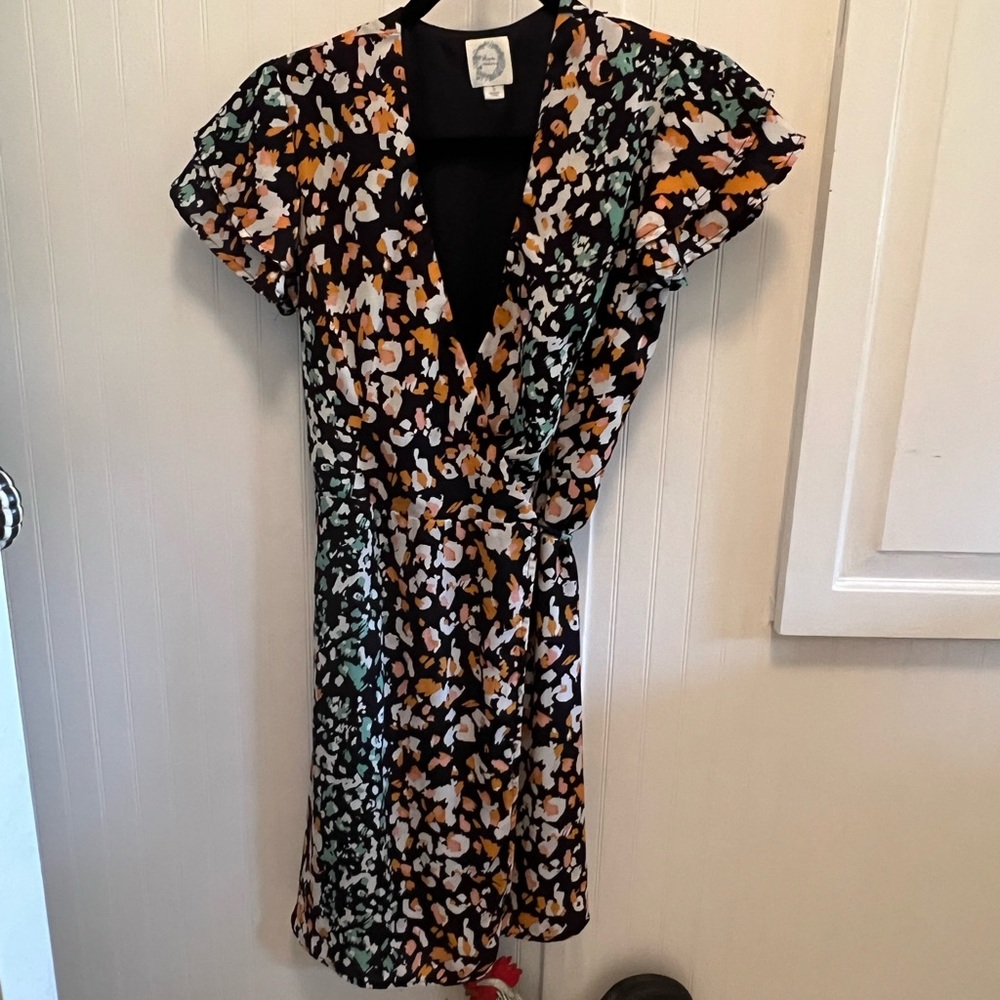 Francesca’s Blue Rain Wrap Dress